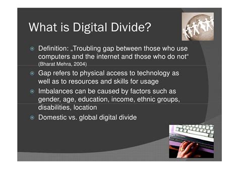 define digital divide in computer studies