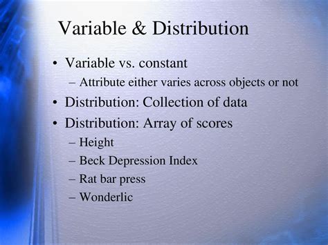 Define Distribution Variable