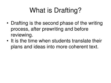 Define Drafting In Writing