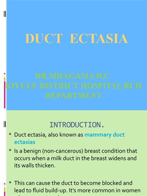 Define Duct Ectasia