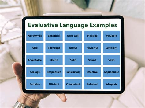 define evaluative language