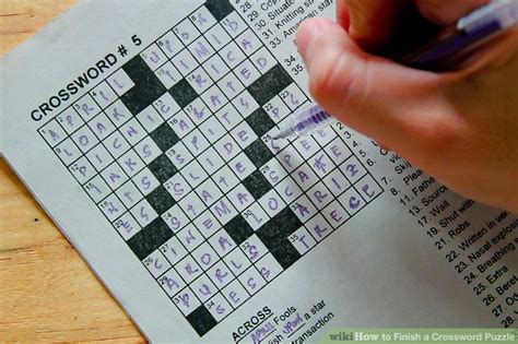 Define Finished Crossword