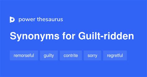 define guilt ridden synonym