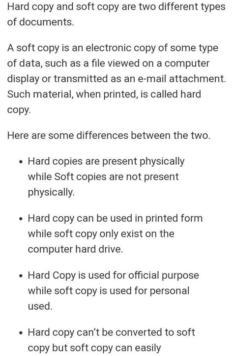 Define Hard Copy Form