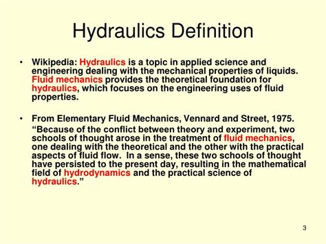 Define Hydraulics Synonym
