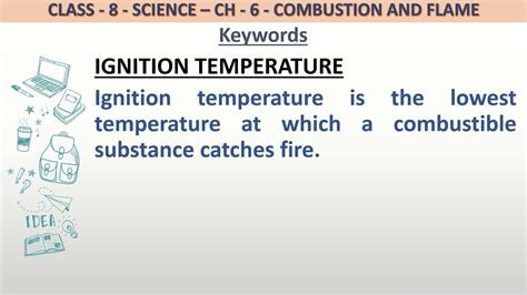 define ignition temperature class 8 with example