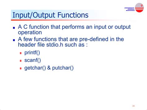 define input and output function in c programming with example