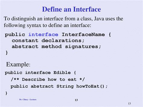 Define Interface With Syntax In Java