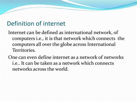 define internet in computer science