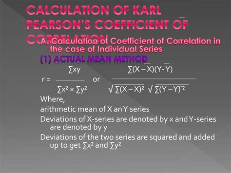 define karl pearson's coefficient of correlation what is it intended to measure