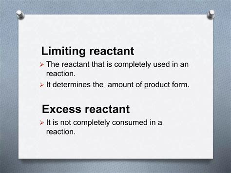 define limiting reactant and excess reactant
