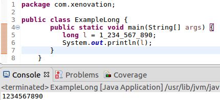 define long data type in java