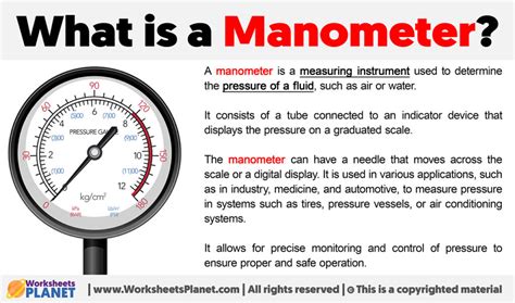 Define Manometer Instrument