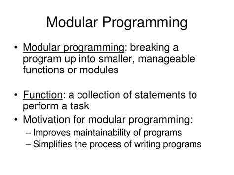 define modular programming
