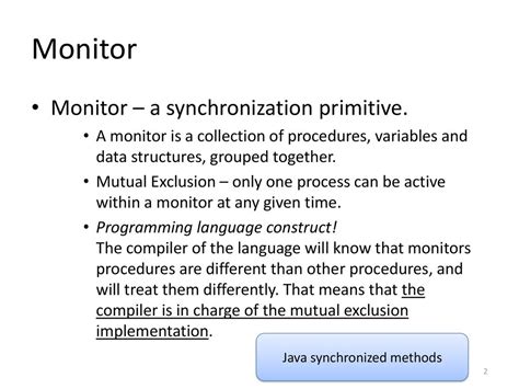 Define Monitors In Java
