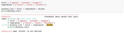 define name error in python