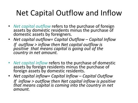 define net capital outflow