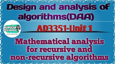 define non recursive algorithm in daa