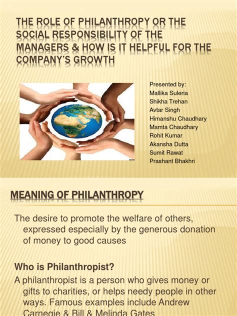 define philanthropy and its role in society