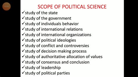 define political science and explain its scope 10 marks