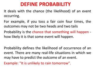 define probability in maths class 9