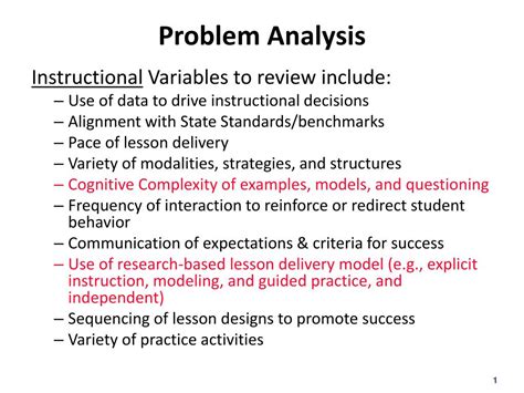 define problem analysis with example