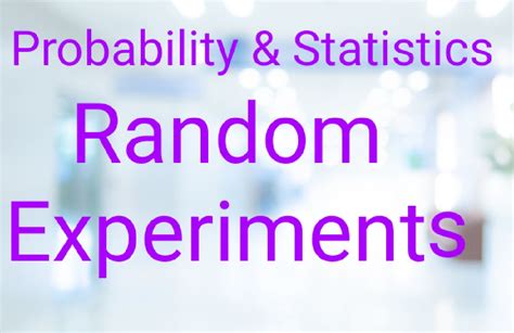 define random experiment in statistics