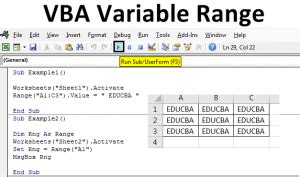 Define Range Using Variables Vba