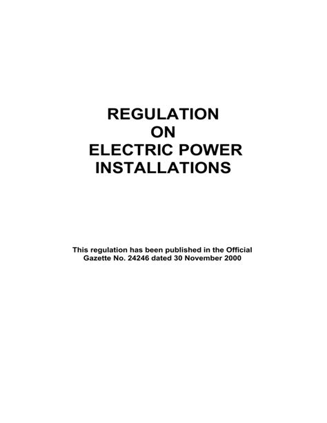Define Regulation With Reference To Electrical Power Control