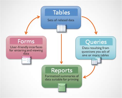 define report table query and form in a database