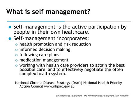 define self management class 9