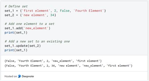 define set in python