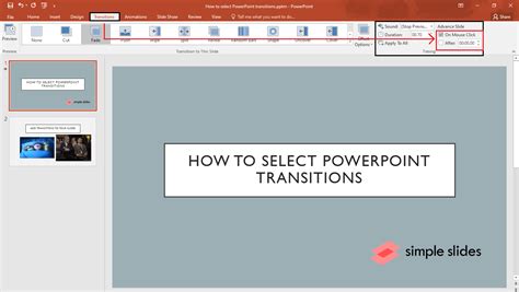 define slide transition in ms powerpoint