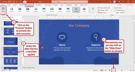 define slide transition in powerpoint