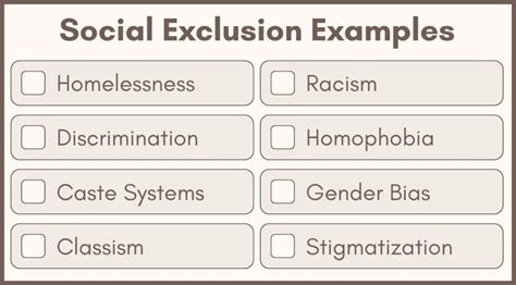define social exclusion with an example