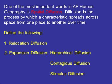 define spatial diffusion