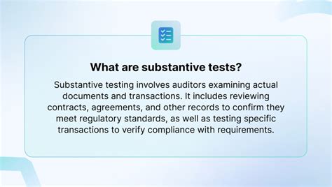define substantive testing