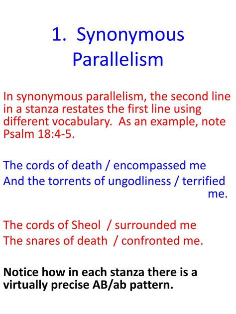 define synonymous parallelism
