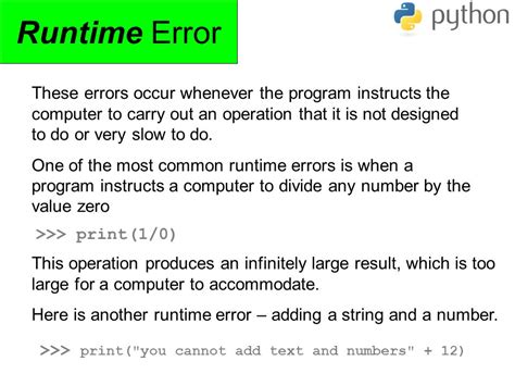 define syntax error runtime error and logical error with example