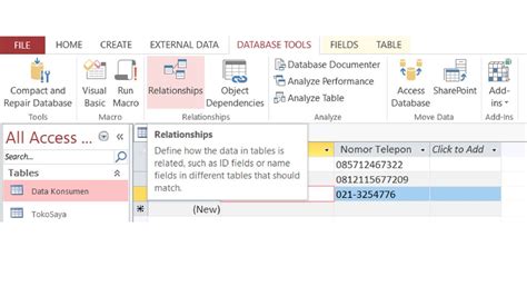 Define Table In Ms Access