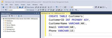 Define Table Query Sql