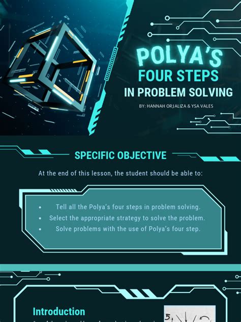 define the polya's four steps in problem solving