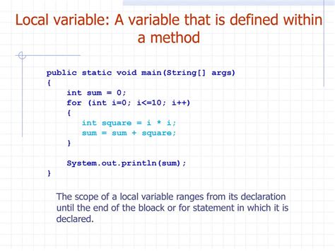 define the term local variable in computer science