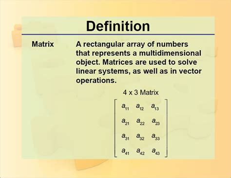 define the term matrix