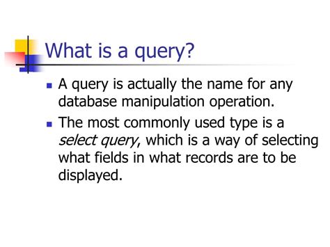 define the term query in computer