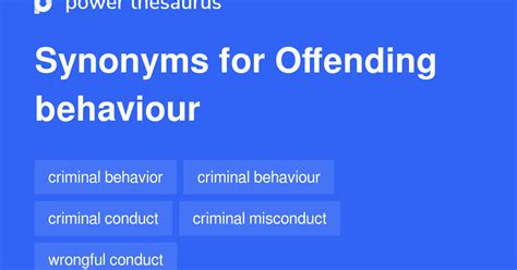 define the word offending behaviour