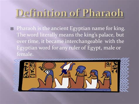 define the word pharaoh