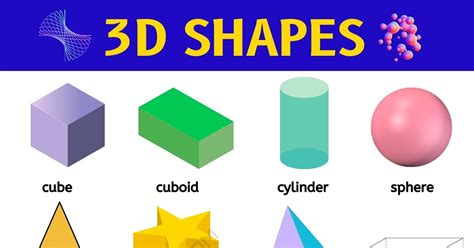 define three dimensional shapes with examples