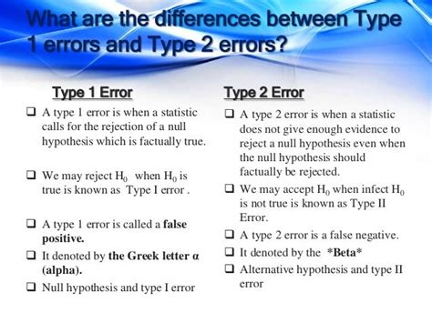 define type 1 and type 2 error with example