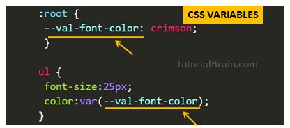 define variables in css